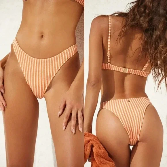 Free People Rhythm Sunbather Cheeky Bikini Bottoms Size Large NWOT $56 - Picture 7 of 10